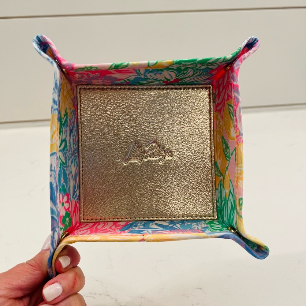 NWT LILLY PULITZER Multi Bright Delight Patch Catchall Tray - Picture 4 of 8